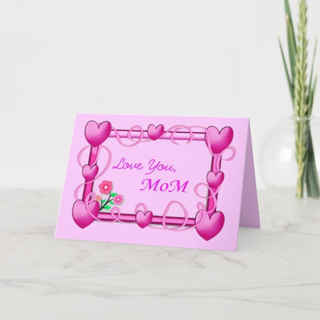 Hearts Frame - Mother's Day Card (Front)