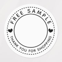Hearts Free Sample Thank You For Shopping