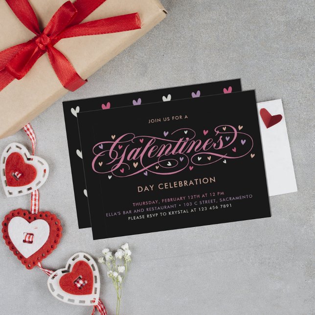 Hearts Galentine's Day Celebration Invitation (Creator Uploaded)