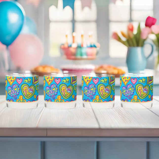 Hearts Galore Drinkware Set Whiskey Glass (Insitu (Baby Shower))