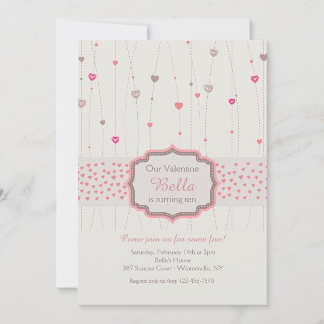 Hearts Galore Invitation (Front)