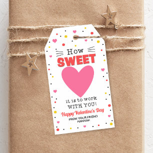Hearts Gift Tags, Coworker Valentine's Tag