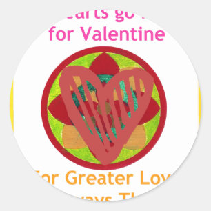 Hearts go home for valentine. classic round sticker