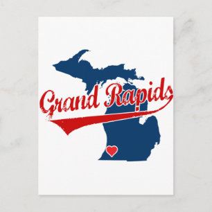 Hearts Grand Rapids Michigan Postcard