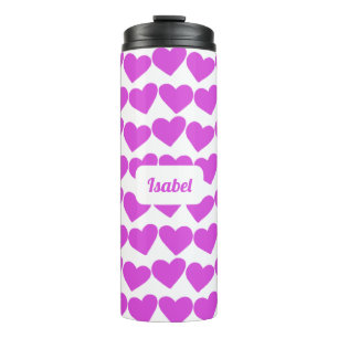 HEARTS Groovy Valentine CUSTOM Bridesmaid Gift Thermal Tumbler