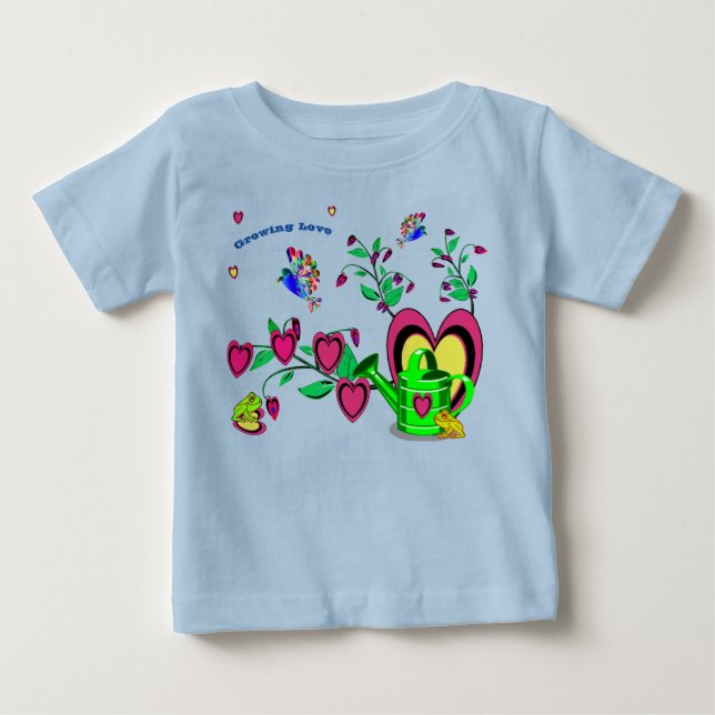 Hearts - Growing Love Baby T-Shirt (Front)