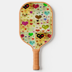 Hearts-Grunged by Shirley Taylor Pickleball Paddle