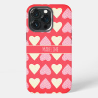 Hearts Hand Drawn Valentine's Day Pattern Red