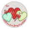 Hearts hand stitching sewing Christmas stickers
