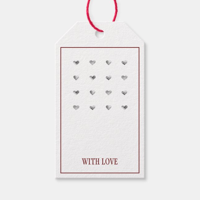 HEARTS HANDMADE CUSTOMIZABLE GIFT TAG (Front)