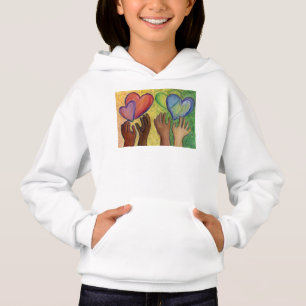 Hearts & Hands Love Diversity Art Custom Hoodie