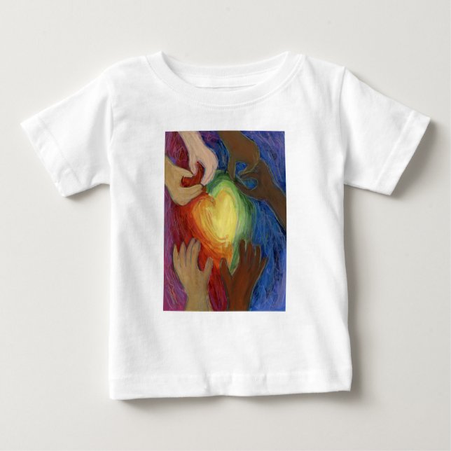 Hearts & Hands Love Diversity Art Custom Shirt (Front)