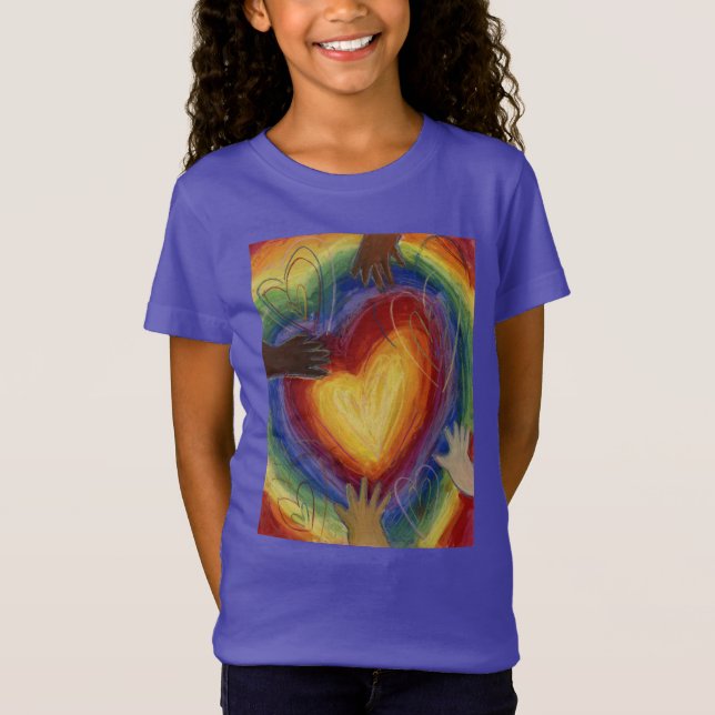 Hearts & Hands Love Diversity Art Custom Shirt (Front)