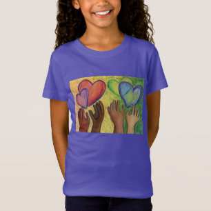 Hearts & Hands Love Diversity Art Custom Shirts