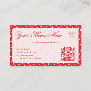 Hearts Happy Valentine’s Day Modern Love Pattern Business Card