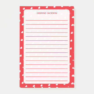 Hearts Happy Valentine’s Day Modern Love Pattern Post-it Notes