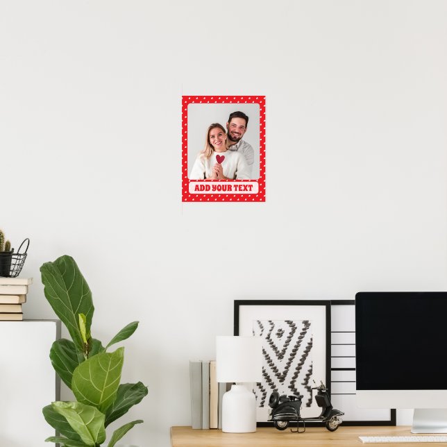 Hearts Happy Valentine’s Day Modern Love Pattern Poster (Home Office)