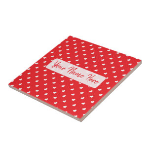 Hearts Happy Valentine’s Day Modern Love Pattern Tile