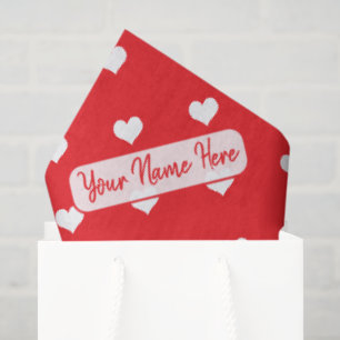 Hearts Happy Valentine’s Day Modern Love Pattern Tissue Paper