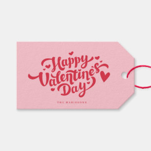 Hearts Happy Valentines Day Gift Tags