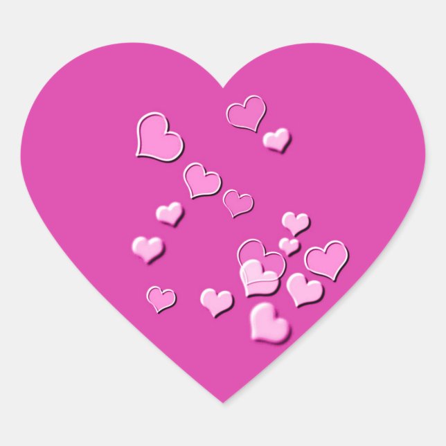 hearts heart sticker (Front)