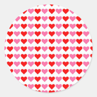 Hearts hearts hearts classic round sticker