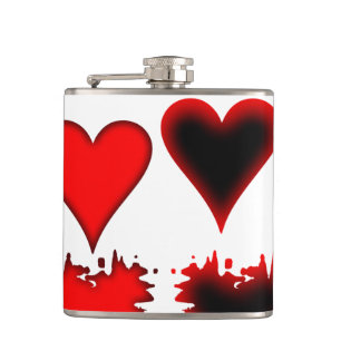 Hearts Hip Flask