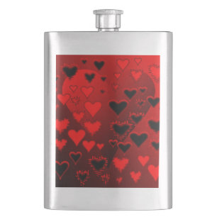 Hearts Hip Flask
