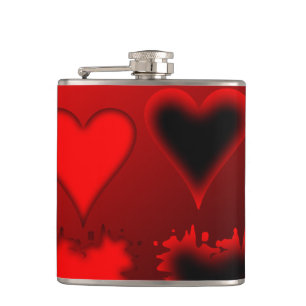 Hearts Hip Flask