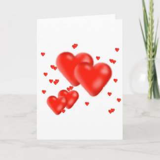 hearts holiday card