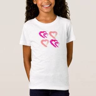 Hearts Hot Pink & Pastel Pink T-Shirt