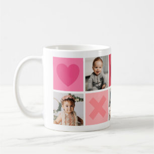 Hearts, Hugs and Kisses Multi-Photo  Coffee Mug