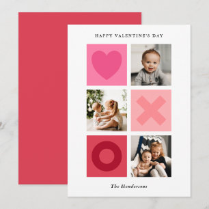 Hearts, Hugs and Kisses Photo Valentine’s Holiday Card