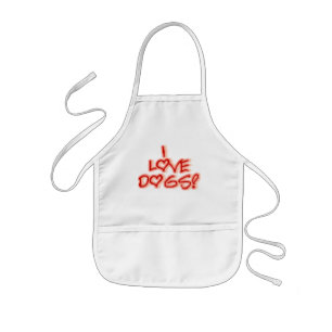 Hearts I Love Dogs Tshirts and Gifts Kids Apron