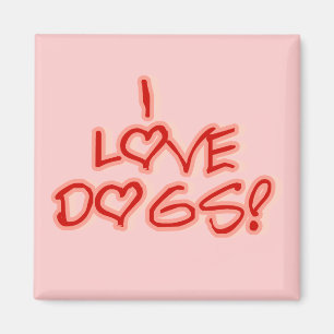 Hearts I Love Dogs Tshirts and Gifts Magnet