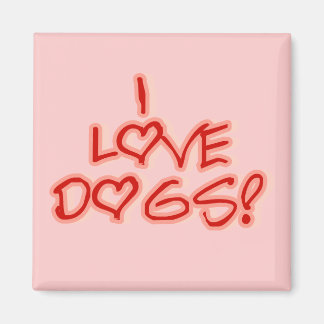 Hearts I Love Dogs Tshirts and Gifts Magnet