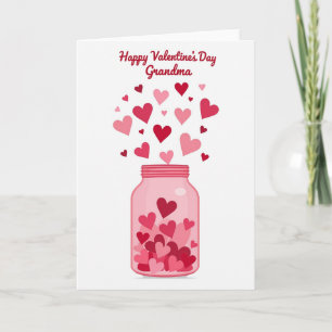 Hearts In A Jar Grandma Card