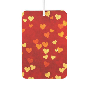 Hearts in grunge style car air freshener