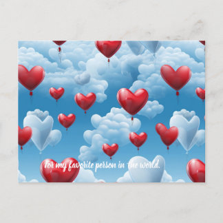 Hearts in heaven postcard