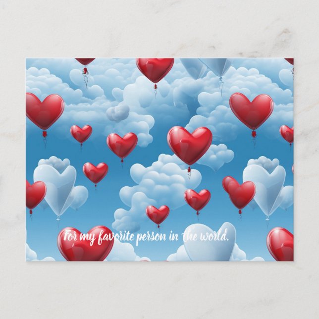 Hearts in heaven postcard (Front)