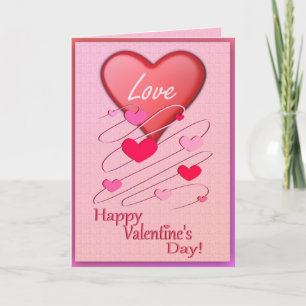 Hearts In Love Holiday Card
