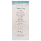 Hearts in the sand beach wedding program