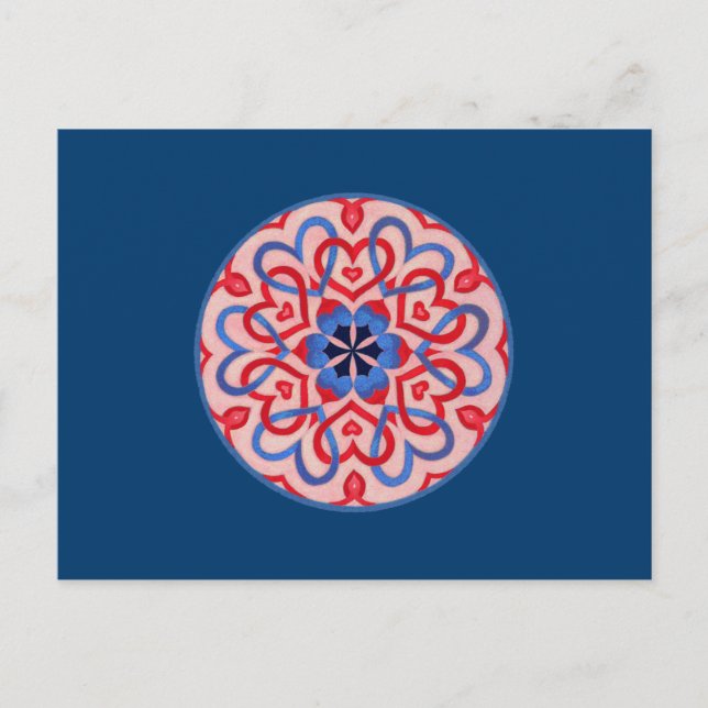 Hearts interlaced postcard (Front)