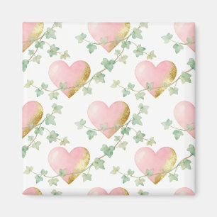 Hearts Intertwined with Ivy Magnet