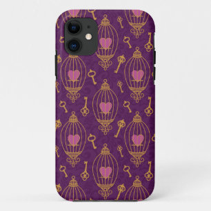 Hearts-keys-pattern Case-Mate iPhone Case