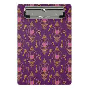 Hearts-keys-pattern Mini Clipboard