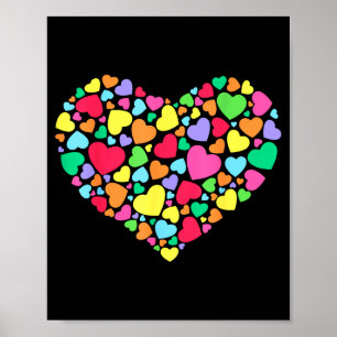 Hearts Kids School Valentines Day Girls Boys Poster
