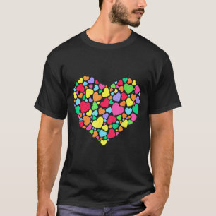 Hearts Kids School Valentines Day Girls Boys  T-Shirt