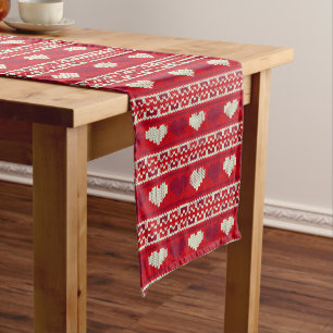 Hearts knitting seamless pattern 1 + your ideas long table runner
