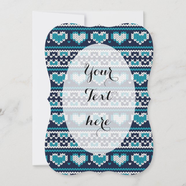 Hearts knitting seamless pattern 2 + your ideas (Front)